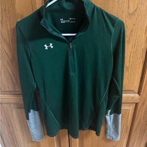 Under Armour Forest Green HeatGear Pullover